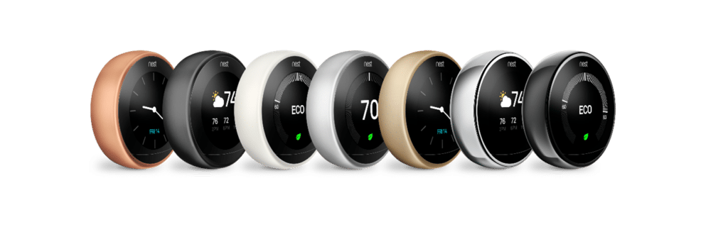 Colors available in the Nest thermostat