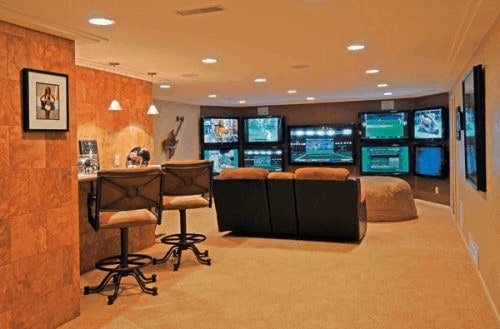 Perfect Mancave for Watching Sports