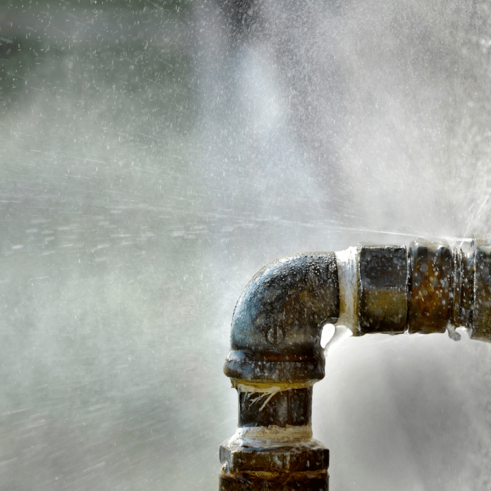 A close up of a water spout Description automatically generated
